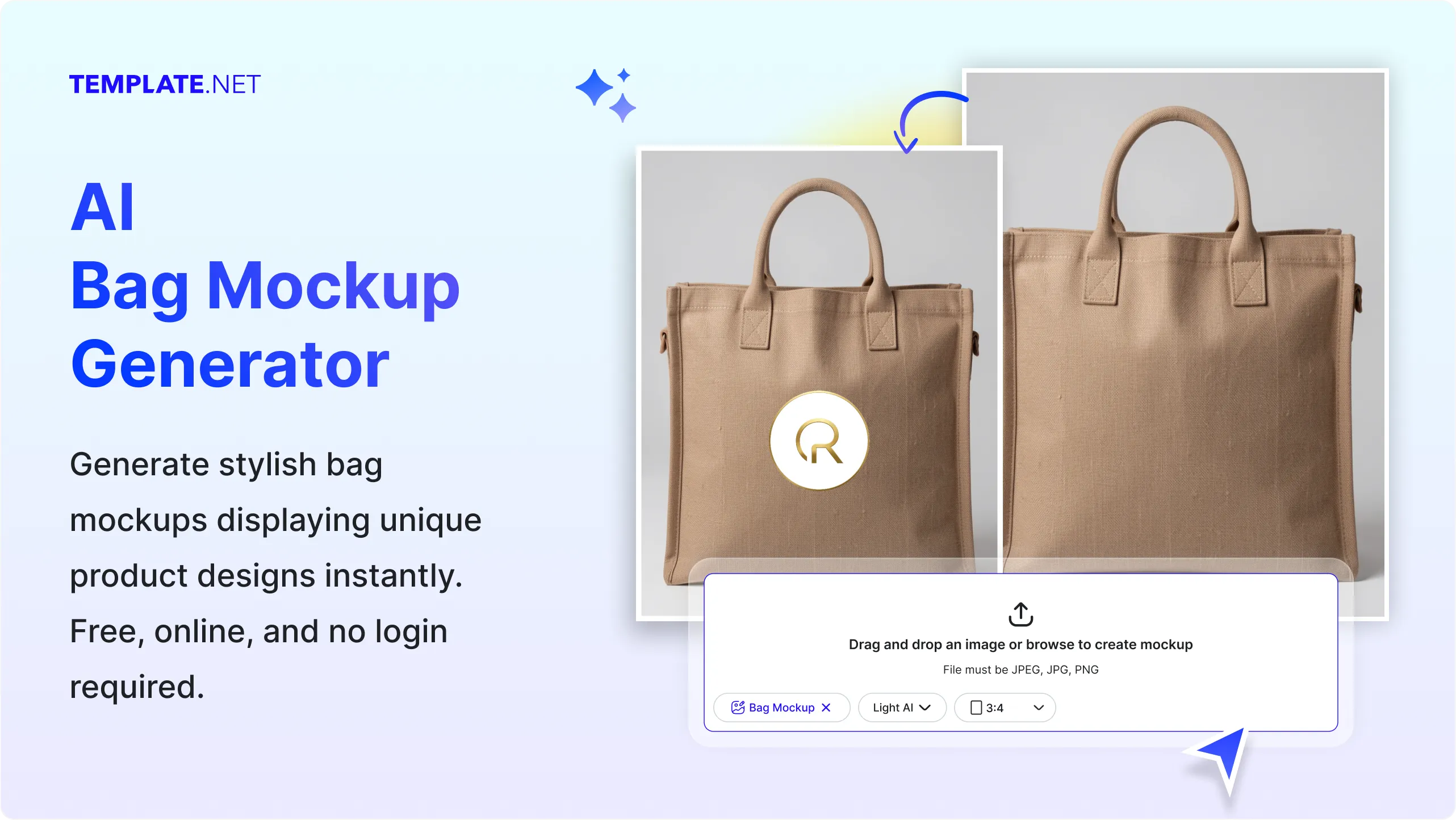 Free AI Bag Mockup Maker, Design Realistic Bag Mockups Online